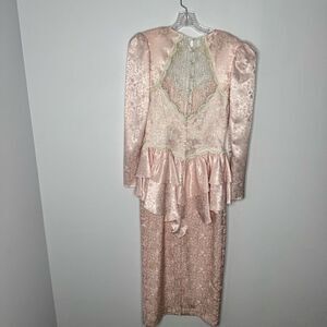 Vintage Scott McClintock Elegant Pink Lace Dress